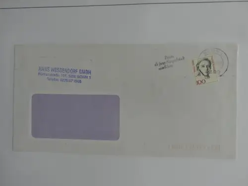 Deutschland Briefe, Karten mit Bonn Stempel auf selbstgestalteten Seiten #LZ946