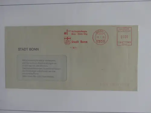 Deutschland Briefe, Karten mit Bonn Stempel auf selbstgestalteten Seiten #LZ946