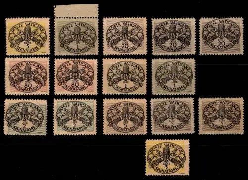 Vatikan Porto Lot aus 7-12 postfrisch mit verschiedenen Varianten #OM497