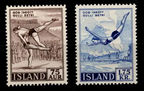 Island Jahrgang 1955 postfrisch mit Mi.Nr.: 298-299 #OT509