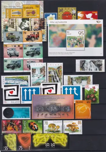 Island Jahrgang 2005 postfrisch mit Mi.Nr.: 1115-1149, es fehlt 1137 #OT557