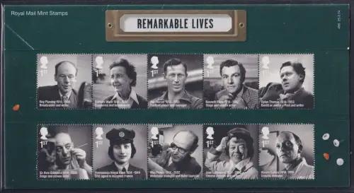 Großbritannien 3574-3583 postfrisch Presentation Sheet #OT946