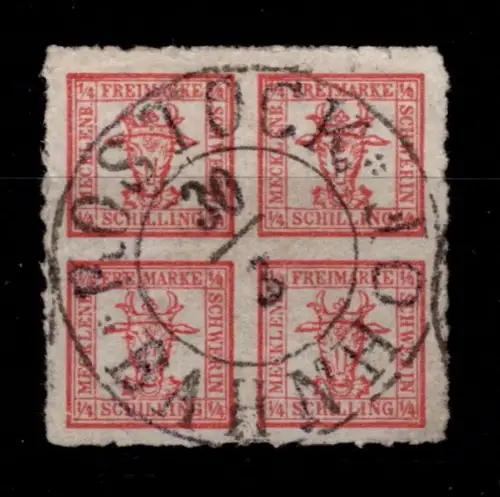 Mecklenburg Schwerin 5 gestempelt tiefst signiert Engel BPP #OT984