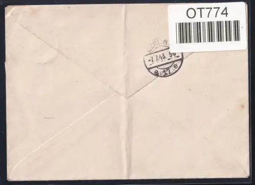 Böhmen und Mähren 91, 103 auf Brief Einschreiben #OT774