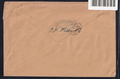 Deutsches Reich 85, 87, 103 auf Brief Roter L 2 Stempel #OT787