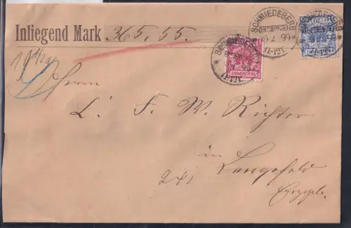 Deutsches Reich 47, 48 auf Wertbrief #OT788