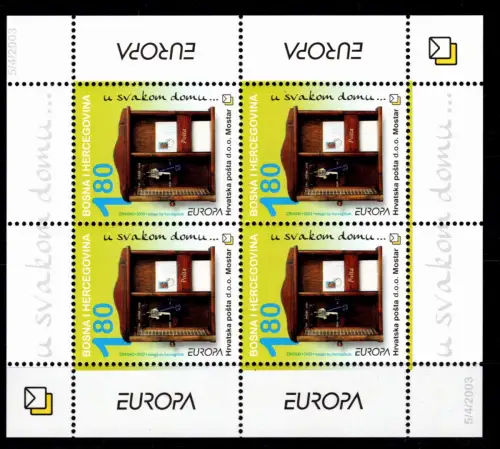 Bosnien Herzegowina Kroatische Post Block 2 postfrisch #OU011