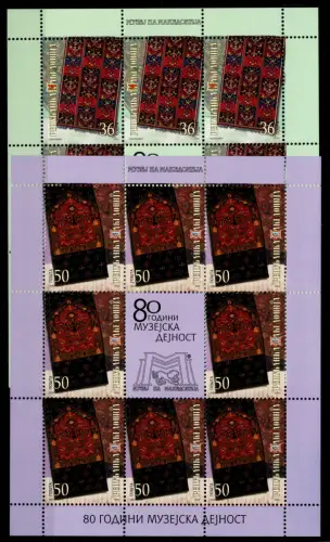 Mazedonien 313, 314 postfrisch als Kleinbogen #OU096