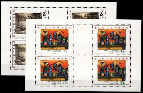 Slowakei 523, 524 postfrisch als Kleinbogen #OU089