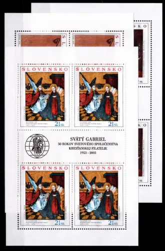 Slowakei 472-474 postfrisch als Kleinbogen #OU093