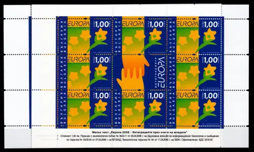 Bulgarien 4747, 4748 postfrisch als Kleinbogen #OU121