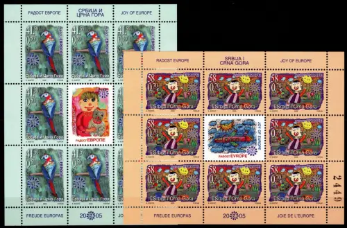 Jugoslawien 3289, 3290 postfrisch als Kleinbogen #OU141