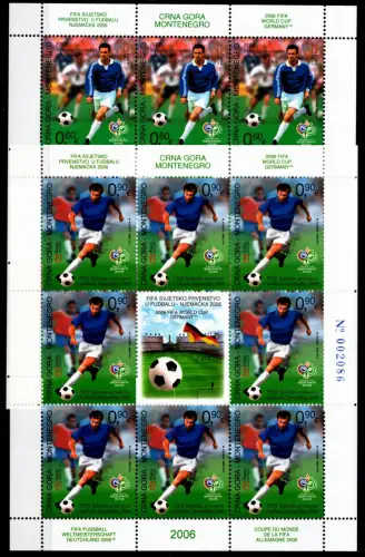 Montenegro 118, 119 postfrisch als Kleinbogen #OU150