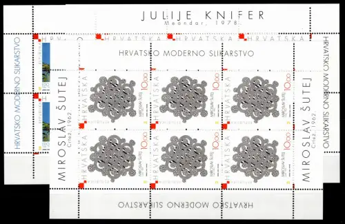 Kroatien 747-749 postfrisch als Kleinbogen #OU152