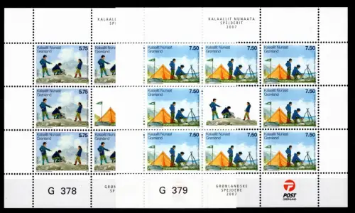 Grönland 480, 481 postfrisch als Kleinbogen #OU834