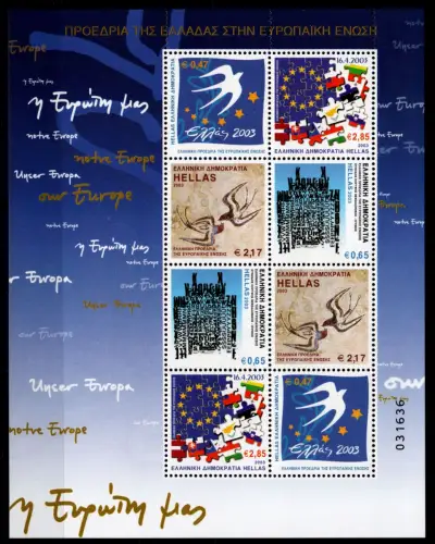 Griechenland 2146-2149 postfrisch als Kleinbogen #OU825