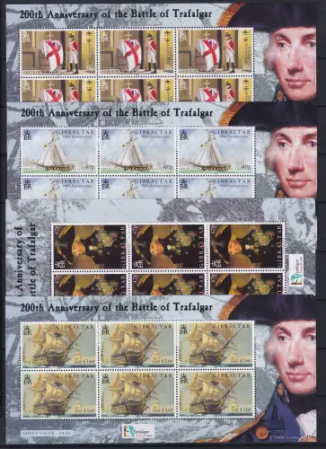 Gibraltar 1117-1120 postfrisch als Kleinbogen #OU854