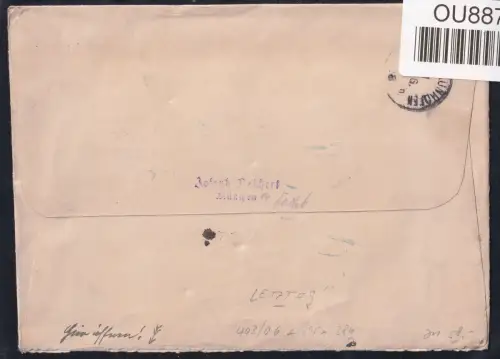 Deutsches Reich 403-406 u.a. auf Brief als Mischfrankatur Einschreiben #OU887