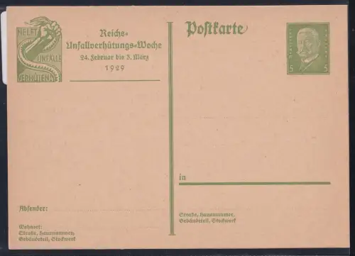 Deutsches Reich P 186 als Ganzsache ungebraucht #OU880