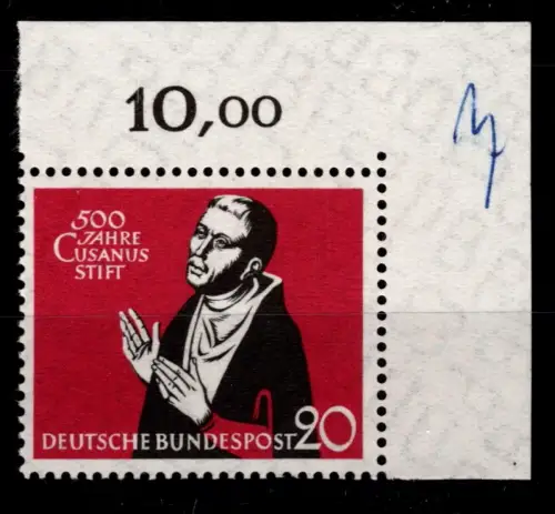 BRD Bund 301 postfrisch vom Eckrand #OU428