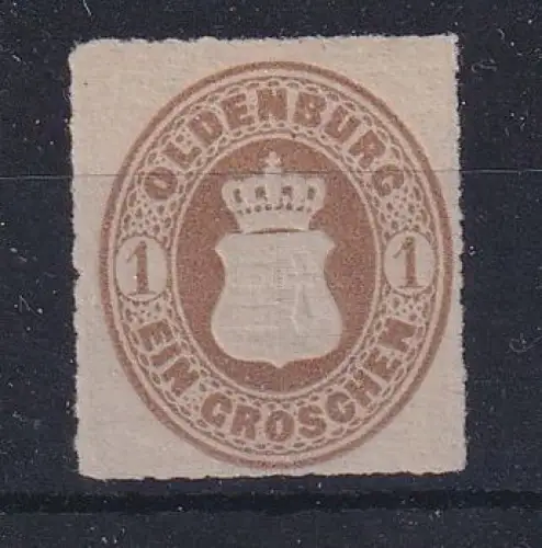 Oldenburg 17 P mit Falz Befund Stegmüller BPP, feinste Erhaltung #OU498