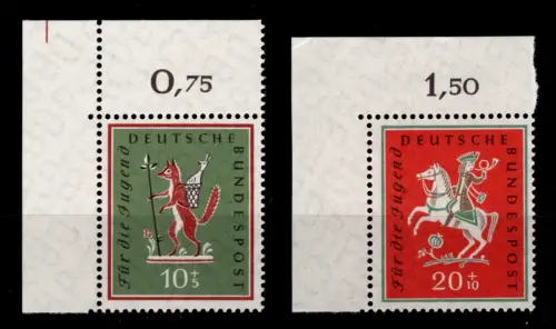 BRD Bund 286-287 postfrisch vom Eckrand #OU477