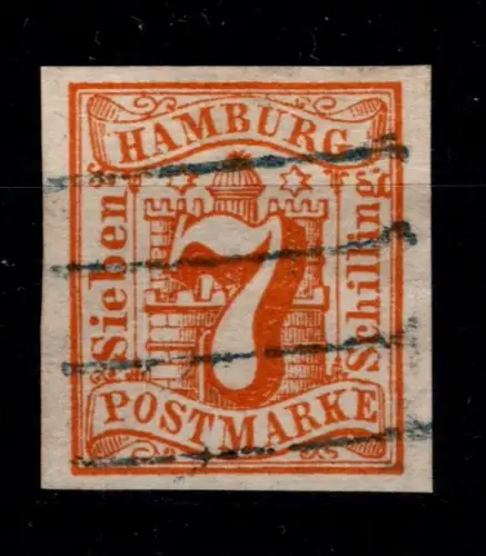 Hamburg 6 gestempelt signiert HK #OU543