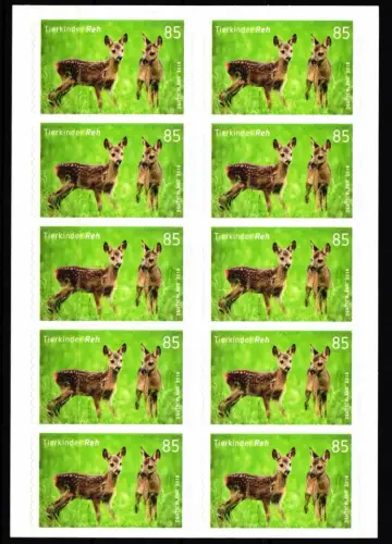 BRD FB 75 postfrisch Folienblatt Frankatur Nominale #HN840