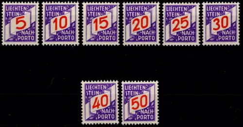 Liechtenstein Porto 13-20 postfrisch #OU602