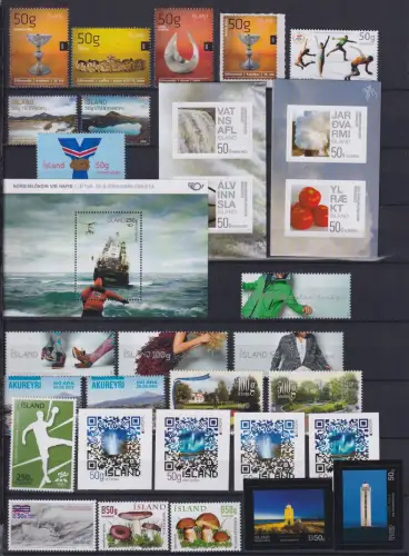 Island Jahrgang 2012 postfrisch mit Mi.Nr.: 1340-1376 #OU709