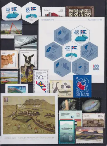 Island Jahrgang 2018 postfrisch mit Mi.Nr.: 1545-1573 #OU706