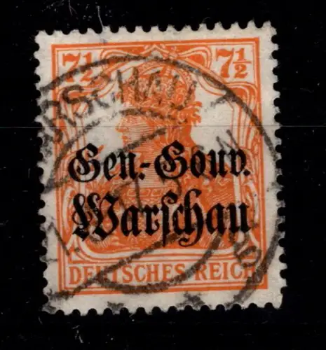 Deutsche Besetzung 1. WK Polen 9 a gestempelt #OU639