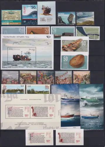 Island Jahrgang 2014 postfrisch mit Mi.Nr.: 1414-1450 #OU702