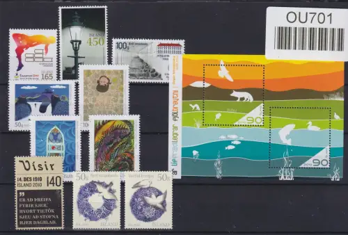 Island Jahrgang 2010 postfrisch mit Mi.Nr.: 1257-1297 #OU701
