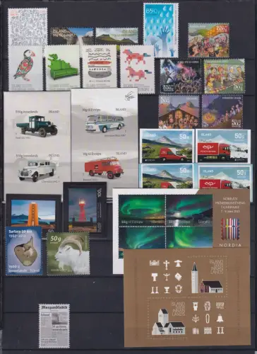 Island Jahrgang 2013 postfrisch mit Mi.Nr.: 1377-1413 #OU710