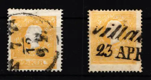 Österreich 10 Typ I und II gestempelt in beiden Typen, tadellos #HT164