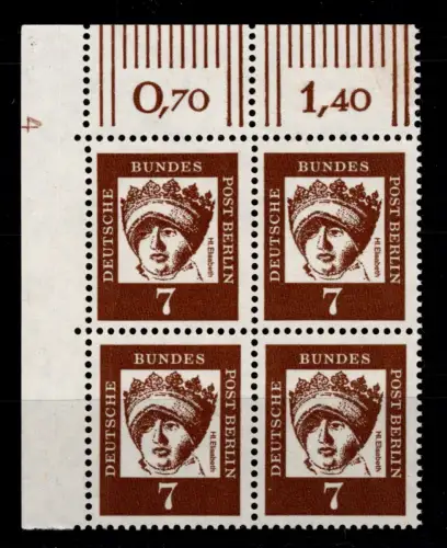 Berlin 200 DZ postfrisch als 4er Block, DZ 4 #DAC74