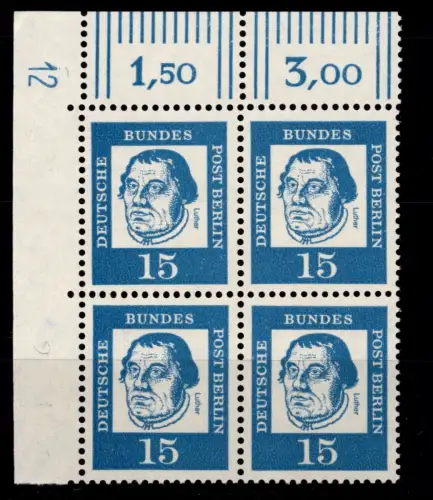 Berlin 203 DZ postfrisch als 4er Block, DZ 12 #DAC82