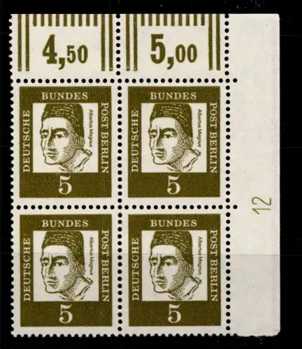 Berlin 199 DZ postfrisch als 4er Block, DZ 12 #DAC72