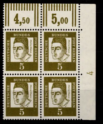 Berlin 199 DZ postfrisch als 4er Block, DZ 4 #DAC73