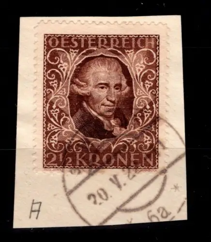 Österreich 418 gestempelt auf Briefstück gestempelt Wien #DAE07