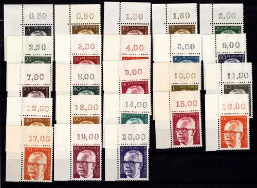 Berlin 359 ff postfrisch Formnummern und Ecken fast komplett #OU768