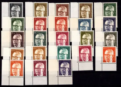 Berlin 359 ff postfrisch Formnummern und Ecken fast komplett #OU768