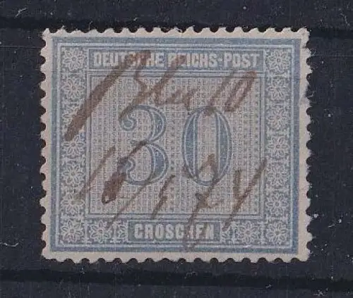 Deutsches Reich 13 gestempelt Befund Krug BPP, Federzugentwertung #OU759