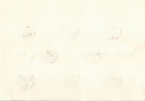 Berlin 140 gestempelt mit allen Berliner Sonderstempeln 1957/58/59 #OU770