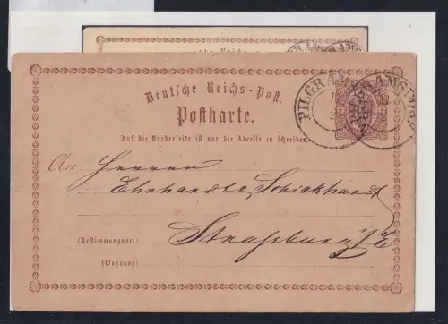 Deutsches Reich P 01 als Ganzsache Befund Brugger BPP, seltener Stempel #OU756