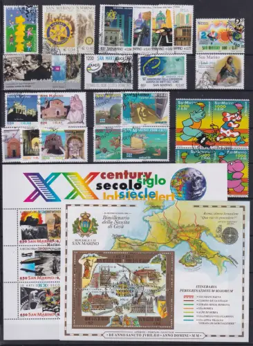 San Marino Jahrgang 2000 gestempelt #OP986