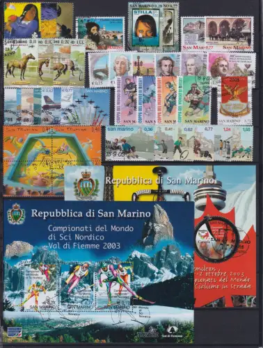 San Marino Jahrgang 2003 gestempelt #OP989