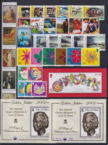 Großbritannien Isle of Man Jahrgang 2002 postfrisch #OU230