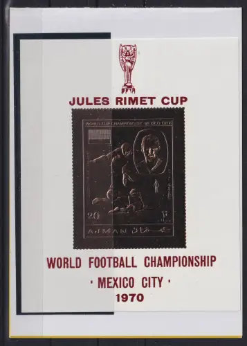 Ajman Block 194 postfrisch Mexico Fußball WM 1970 #DAG65